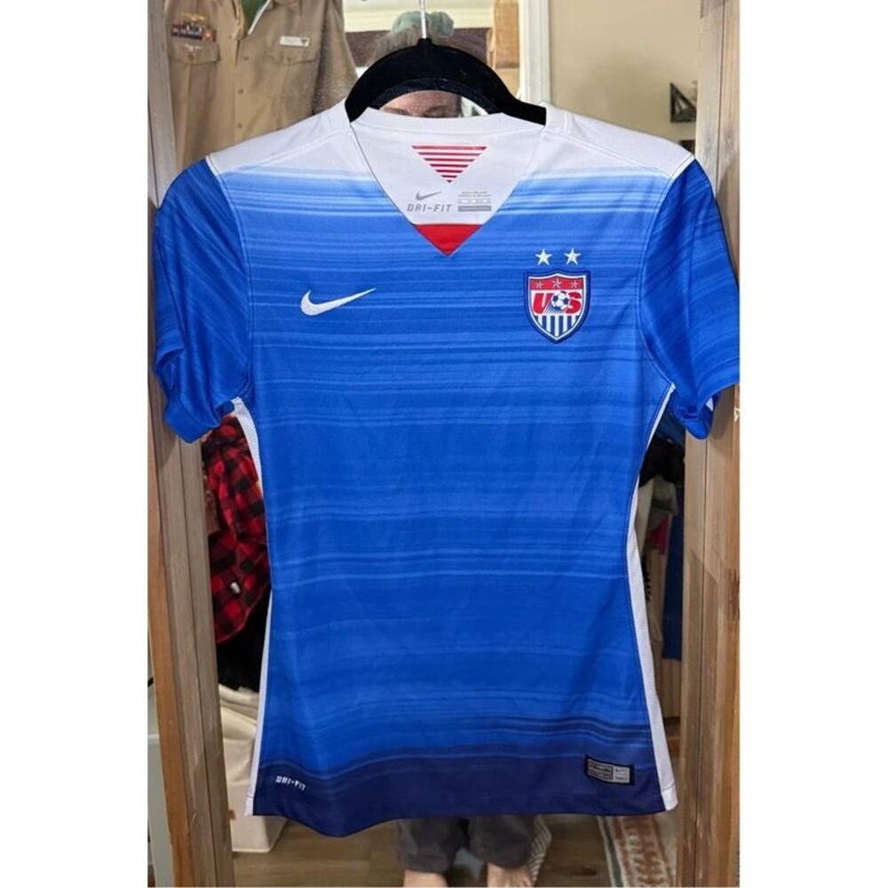 Nike USWNT 2015 Away Soccer Jersey Team USA Blue 2 Star Dri-FIT Women’s XS